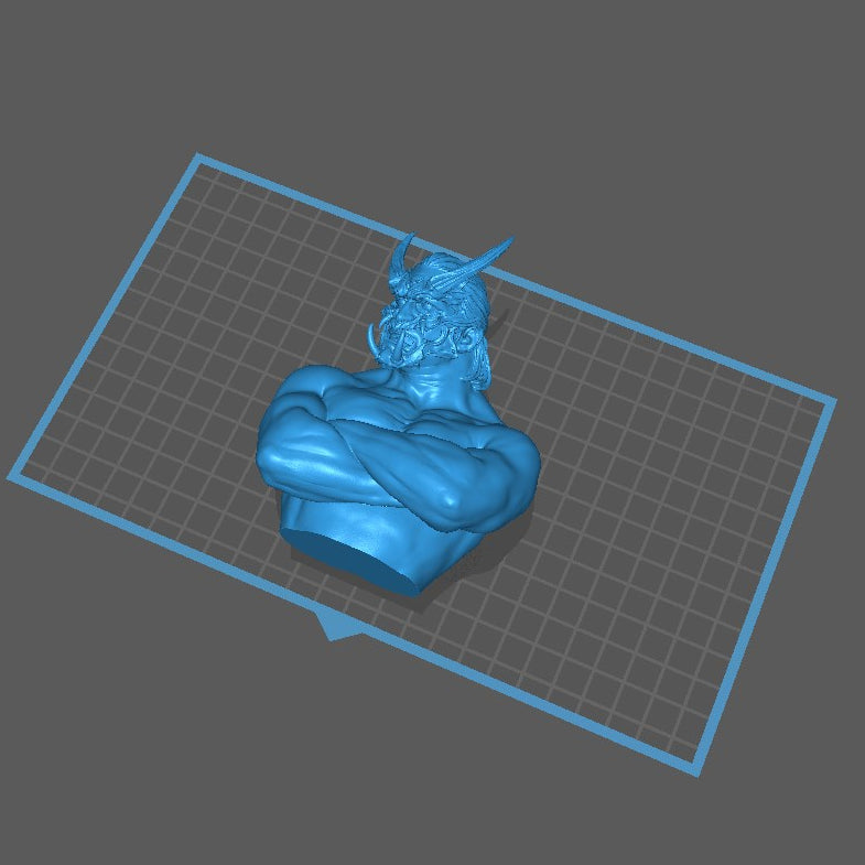 鬼のお面をつけたおじさん