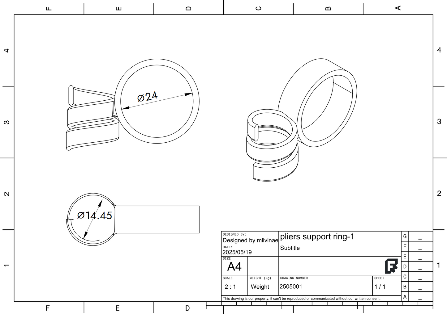 pliers support ring