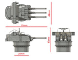 1/200　戦艦大和　副砲　15.5cm３連装砲【組立キット】