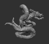 神秘の東洋龍 [3Dプリント検証済] [.obj data for 3D print]