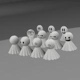 ミニチュアてるてる坊主達(Miniature Sunny Dolls)